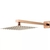 DUCHA INOX CHUVEIRO PREMIUM 20X20 ROSE GOLD QUADRADO COM BRAÇO INOX 20X20 GÁS OU SOLAR
