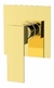 ACABAMENTO REGISTRO LUXO MONOCOMANDO QUADRADO METAL DOURADO