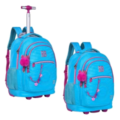 Kit Mochila de Rodinhas Oficial REBECCA BONBON RB24023 Azul - comprar online