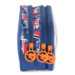 Estojo Triplo Oficial HOT WHEELS Pista Azul Luxcel EI41495 - loja online