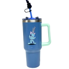 Copo Térmico Canecão Tumbler Inox 1,15L Canudo STITCH VOODOO na internet