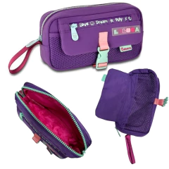 Kit Mochila Rodinhas em Nylon OFICIAL LULUCA LU24599RX Roxo na internet