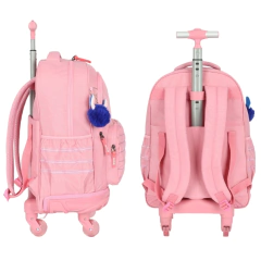 Kit Mochila Rodinhas STITCH DISNEY Salmão Luxcel MC49232SC - Arrivata