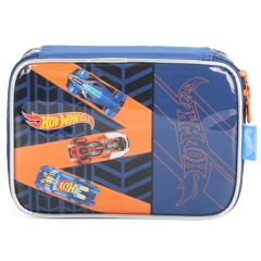 Estojo Box 100 Pens Oficial HOT WHEELS Luxcel Azul EI41494