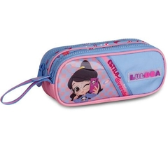 Kit Mochila de Rodinhas Lancheira Estojo LULUCA LU24614 Azul - Arrivata
