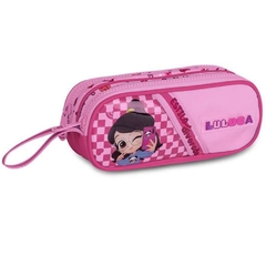 Kit Mochila de Rodinhas Lancheira Estojo LULUCA LU24614 Rosa - Arrivata