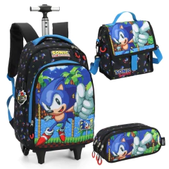 Kit Mochila Rodinhas SONIC HEDGEHOG Preto - Luxcel MC47015SO