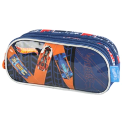 Estojo Triplo Oficial HOT WHEELS Pista Azul Luxcel EI41495 na internet