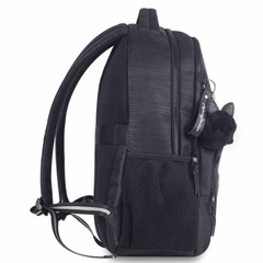 Kit Mochila de Costas Crinkle Brilho Preto REBECCA BONBON - Arrivata