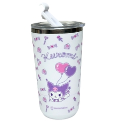 Copo Inox Com Tampa 500ML KUROMI HELLO KITTY Zona Criativa - comprar online