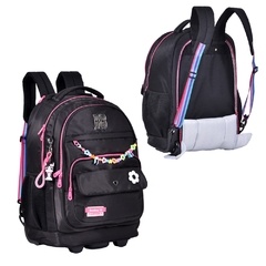 Kit Mochila de Rodinhas Oficial Rebecca Bonbon RB24100 PRETO - comprar online