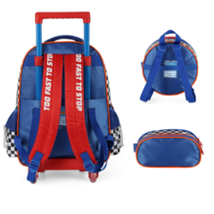 Kit Mochila Rodinhas Oficial HOT WHEELS Luxcel IC41506 Azul na internet