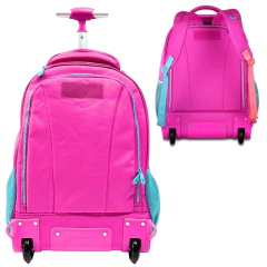 Kit Mochila Rodinhas em Nylon OFICIAL LULUCA LU24599 Rosa - loja online