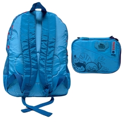 Kit Mochila de Costas STITCH DISNEY Clio TS24632 azul-roxo - loja online