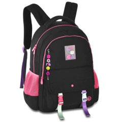 Kit Mochila de Costas em Nylon OFICIAL LULUCA LU24601 Preto - comprar online