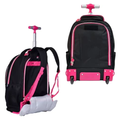 Kit Mochila de Rodinhas Oficial REBECCA BONBON RB24023 Preto - Arrivata