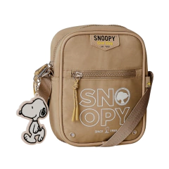 Bolsa Transversal SNOOPY Colors em Nylon SP2850TA Taupe