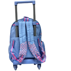 Imagem do Kit Mochila de Rodinhas Lancheira Estojo LULUCA LU24614 Azul