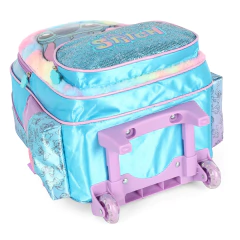 Imagem do Mochila Rodinhas Holográfica STITCH Azul Luxcel IC42412SC