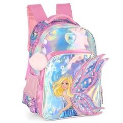 Mochila de Costas Holográfica BARBIE FADA Rosa - Luxcel