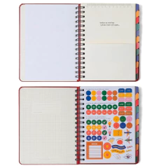 Planner Permanente Wire-o Semanal Notas A5 Pólen Aromas Azul - loja online