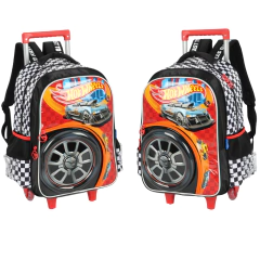 Kit Mochila Rodinhas Oficial HOT WHEELS Luxcel IC41506 Preto - Arrivata