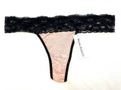 Tanga cintura puntilla nude y negro