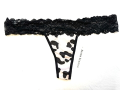 Tanga cintura puntilla print mancha rosa