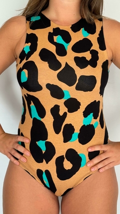 Body Carola print celeste