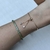 PULSEIRA RIVIERA REDONDA GRAVATINHA VERDE TURMALINA - SEMIJOIA