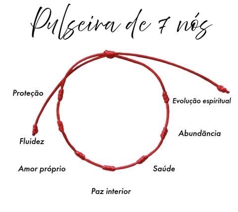 PULSEIRA 7 NÓS - SORTE E PROTEÇÃO VERMELHA - BIJOUX