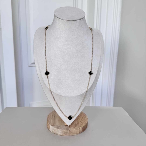 COLAR 5 TREVO ONIX - 70CM