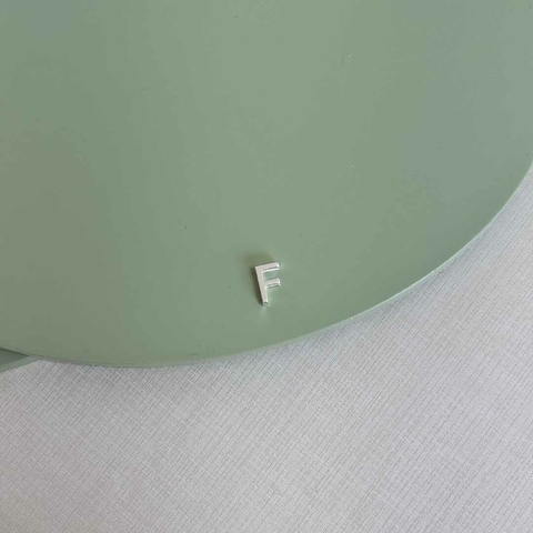 Pingente letra F lisa - PRATA925