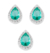 Conjunto Gota Verde BR+PING+CORRENTE - PRATA925