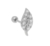 PIERCING FOLHA CRAVEJADA - PRATA925