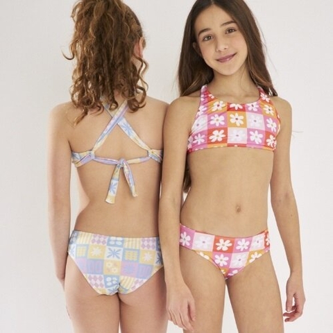 BIKINI NENA FULL PRINT TOP LAZO ESPALDA