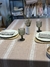 Mantel antimanchas rayas efecto lino natural y beige en internet