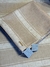 Mantel antimanchas rayas efecto lino natural y beige