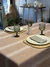 Mantel antimanchas rayas efecto lino natural y beige - comprar online