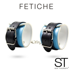 ESPOSAS HANDCUFFS CUERO CELESTE