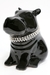 Adorno - Figura Hipopotamo Negro con Collar de Strass