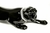 Figura Decorativa Cerámica Pantera Negra con collar - comprar online