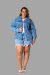Jaqueta Jeans Feminina Bordada Raízes que Resistem