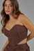 Imagem do Cropped Corset Feminina com Viés Jeans