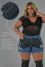 Short Jeans Feminino com Bordado Manual em Strass e Cristais na internet