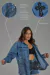 Jaqueta Jeans Cruz Com Bordado Manual em Paetê, Cristais e Strass na internet