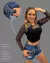 Short Jeans Feminino Com Franjas Em Bordado Manual Em Strass E Cristais na internet