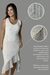 Vestido Crochê Assimétrico Com Bordado Manual Branco - loja online