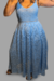 Vestido Feminino em Crochê Azul Elegância Artesanal - loja online