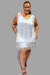 Vestido de Crochê com Franjas Longas, estilo Artesanal e Movimento - comprar online